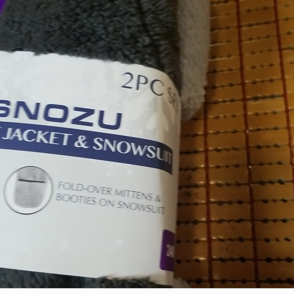 Snozu Infant 2-piece Fleece Set,  grey/dark charcoal